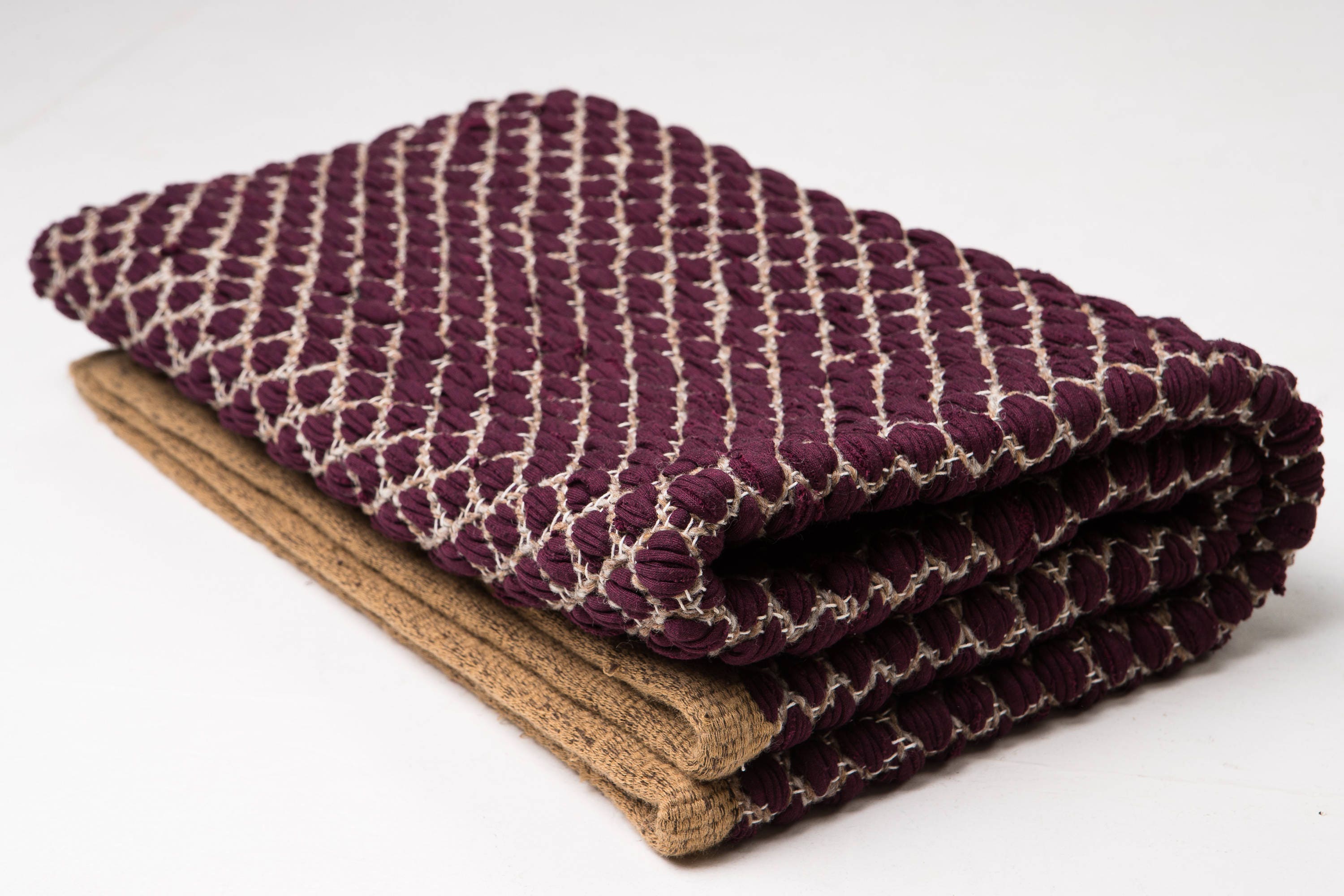 Plum and rustic woven rug 3x5 ft cotton rug handwoven cotton Etsy