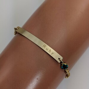 Gold bar bracelet, Mothers bracelet Custom Name bracelet , Kids names Personalize Kids Initial Nameplate Monogram Mothers day