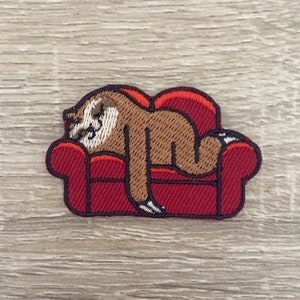 Lazy sloth Iron On Patch Sloth Patches, Cartoon patches iron on ,Embroidered Patch Iron, Patches For Jacket ,Logo Back Patch,