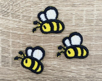 Set of 3 pc bees Iron On Patch bees patches, Bee patches iron on ,Embroidered Patch Iron, Patches For Jacket ,Logo Back Patch Travel patch