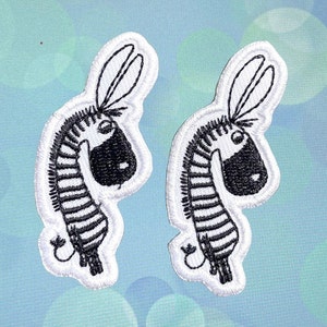 2 st Zebra Strykmärken Söta Zebramärken, Zebramärken Strykbara, Broderade Strykmärken, Märken För Jacka, Logotyp Baksida,