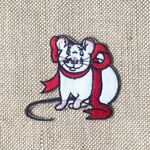 Cute rat Iron On Patch Gift rat Patches, Cartoon patches iron on ,Embroidered Patch Iron, Patches For Jacket ,Logo Back Patch,