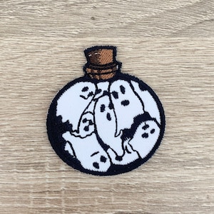 Fles geesten Iron On Patch Fles geesten Patches, Cartoon patches ijzer op, geborduurde Patch Iron, Patches voor Jas, Logo Back Patch,