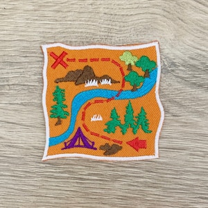 Jungle map On Patch Jungle map Patches, Cartoon patches iron on ,Embroidered Patch Iron, Patches For Jacket ,Logo Back Patch,