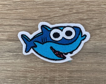 Shark Iron On Patch  Shark Patches, patches iron on ,Embroidered Patch Iron, Patches For Jacket ,Logo Back Patch,