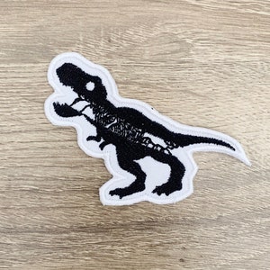 Dinosaur Embroidered Iron On Patch, T-Rex Applique