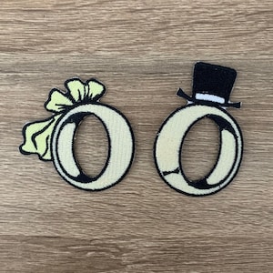 Wedding rings Iron On Patch  Wedding rings Patches, patches iron on ,Embroidered Patch Iron, Patches For Jacket ,Logo Back Patch,