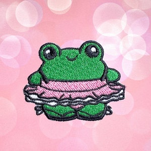 Cute ballerina frog  Iron On Patch  Frog Patches iron on  patches, Applique Embroidered Patch Iron, Patches For Jacket ,Logo Back