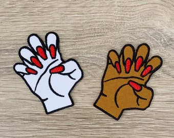 Parche termoadhesivo para planchar a mano, parches de dibujos animados para planchar, parche bordado para planchar, parches para chaqueta, parche con logotipo en la espalda.