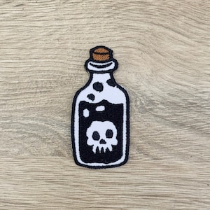Poison Iron On Patch poison bottle Patches, Cartoon patches iron on ,Embroidered Patch Iron, Patches For Jacket ,Logo Back Patch,