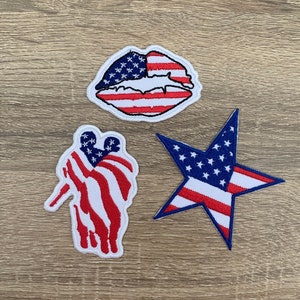 Independence day Iron On Patch Patches, 4 juillet patches fer sur ,Broded Patch Iron, Patches For Jacket ,Logo Back Patch,