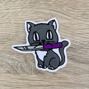 Killer cat Iron On Patch  Killer cat Patches, Disney patches iron on ,Embroidered Patch Iron, Patches For Jacket ,Logo Back Patch,