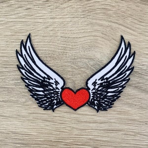 Heart wings Iron On Patch Heart Patches, Cartoon patches iron on ,Embroidered Patch Iron, Patches For Jacket ,Logo Back Patch,