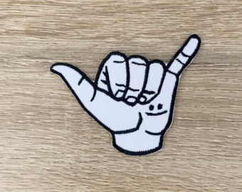 Parche termoadhesivo bordado a mano Shaka (2,75 x 2)