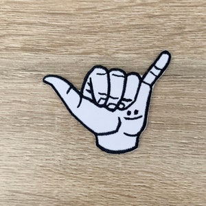 Finger sign Iron On Patch  Finger sign Patches, patches iron on ,Embroidered Patch Iron, Patches For Jacket ,Logo Back Patch,