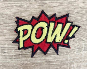 Pow Iron On Patch Pow Patches, Cartoon patches iron on ,Embroidered Patch Iron, Patches For Jacket ,Logo Back Patch,