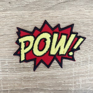 Pow Iron On Patch Pow Patches, Cartoon patches iron on ,Embroidered Patch Iron, Patches For Jacket ,Logo Back Patch,