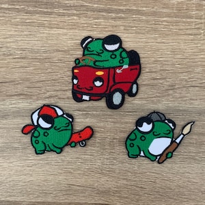Baby Frog Iron On Patch  Frog Patches, Frog patches iron on ,Embroidered Patch Iron, Patches For Jacket ,Logo Back Patch,