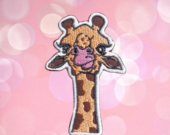 Lindo parche de jirafa para planchar Lindos parches de jirafa para planchar, parches, apliques de parche bordado para planchar, parches para chaqueta, parche con logotipo en la espalda,