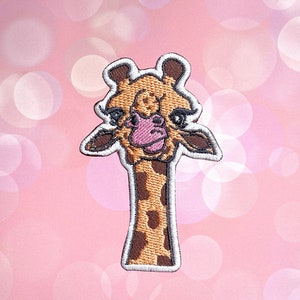 Cute Giraffe Iron On Patch  Cute Giraffe Patches iron on , patches ,Applique Embroidered Patch Iron, Patches For Jacket ,Logo Back Patch,