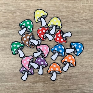 Mushroom Iron On Patch Mushroom Patches, patches ijzer op, geborduurd Patch Iron, Patches voor jas, Logo Back Patch,