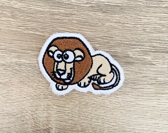 Löwe Aufnäher Löwe Aufnäher, Cartoon Patches Aufbügler, gesticktes Patch Eisen, Patches für Jacke, Logo Back Patch,