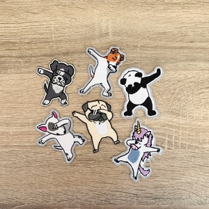 Dabbing dance żelazko na łacie naszywki taneczne, naszywki z kreskówek żelazko na łacie, haftowane naszywki żelazko, naszywki na kurtkę, naszywka z logo na plecach,