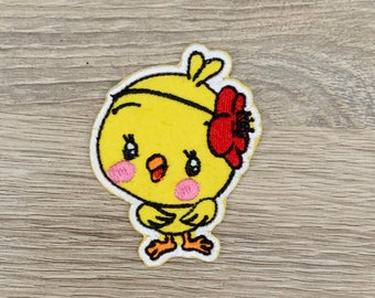 Parche termoadhesivo de pollo encantador, parches de pollo, parches de dibujos animados para planchar, parche bordado para planchar, parches para chaqueta, parche con logotipo en la espalda.
