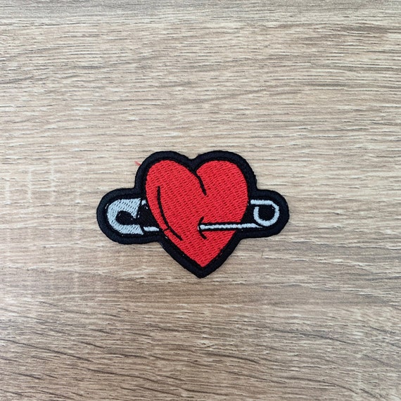 Heart Iron On Patch Patches, Heart patches iron on ,Embroidered Patch Iron,  Patches For Jacket ,Logo Back Patch