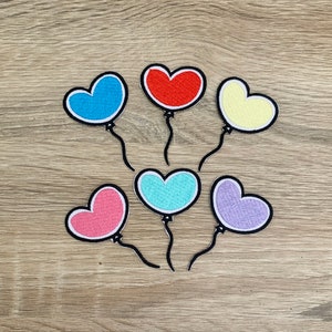 Ballonherz Aufnäher BallonHerz Patches, Disney Patches Bügeln, Bestickter Aufnäher Bügeleisen, Aufnäher für Jacke, Logo Back Patch,