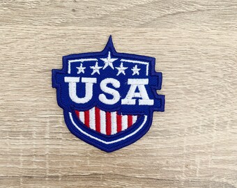USA Patch, gestickte Aufnäher / Applikation zum Aufbügeln (2.5x2.75)