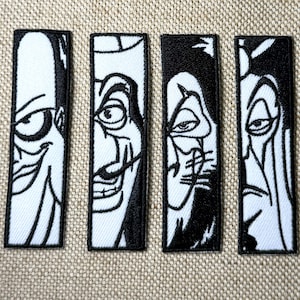 4 pc Bad man Iron On Patch Cartoon Iron on patches,  patches iron on ,Embroidered Patch Iron, Patches For Jacket ,Logo Back Patch,