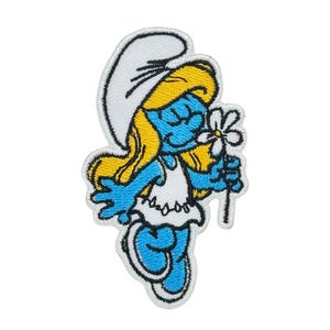 Smurf Iron On Patch Cartoon iron on patches, Cow patches iron on ,Embroidered Patch Iron, Patches For Jacket ,Logo Back Patch,