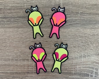 Alien Iron On Patch Alien Patches, Cartoon patches iron on ,Embroidered Patch Iron, Patches For Jacket ,Logo Back Patch,