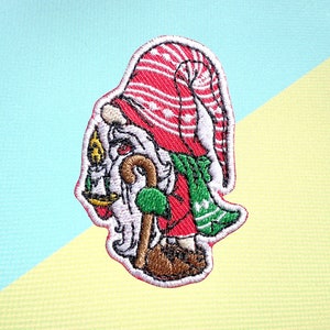 Gnome Iron On Patch Gnome  patches, Christmas patches iron on ,Embroidered Patch Iron, Patches For Jacket ,Logo Back Patch,