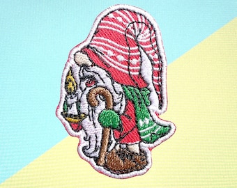 Gnome Iron On Patch Gnome  patches, Christmas patches iron on ,Embroidered Patch Iron, Patches For Jacket ,Logo Back Patch,