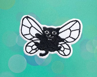 Cat flying Iron On Patch cat Patches, Cartoon patches iron on ,Embroidered Patch Iron, Patches For Jacket ,Logo Back Patch,