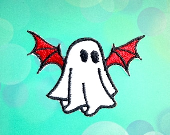 Patch fer à repasser fantôme diable, écussons de dessin animé, fer à repasser brodé, écussons pour veste, écusson logo dans le dos,