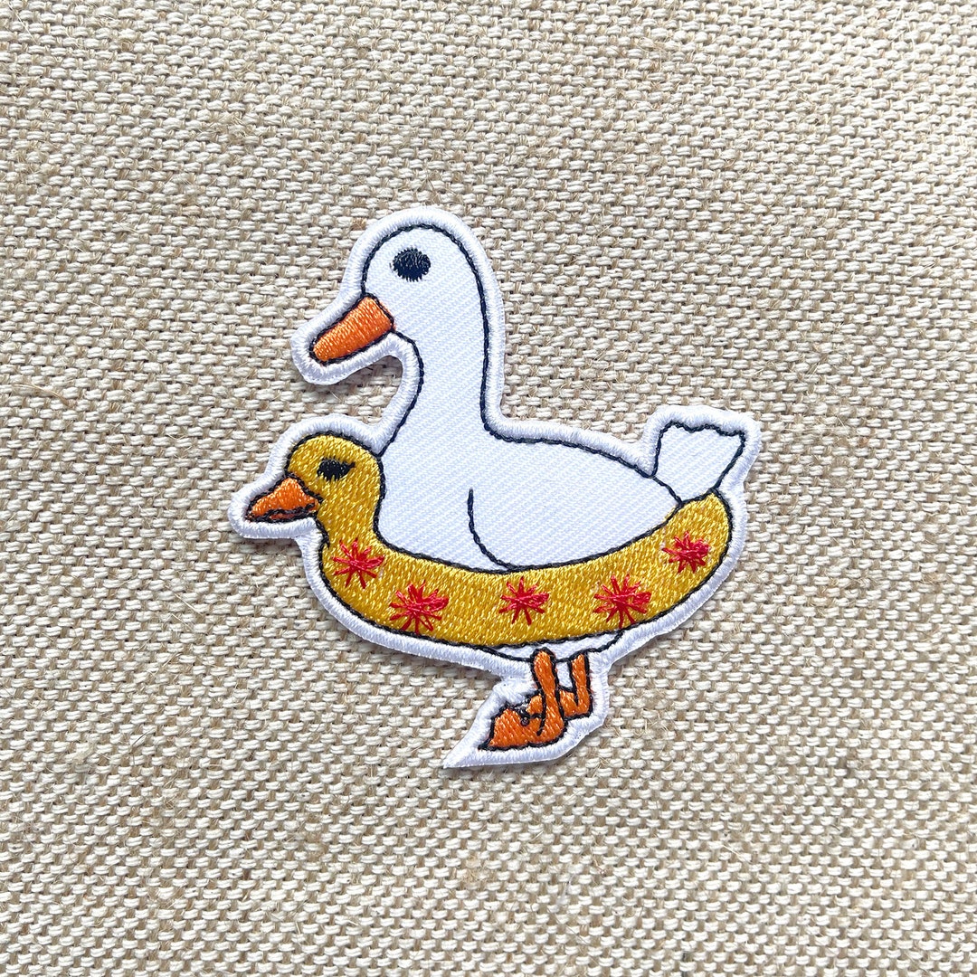 Duck Iron on Patch Patches Ducky Patches Iron on embroidered Etsy