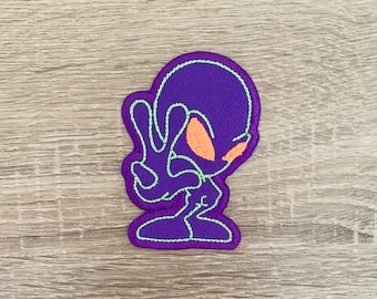 Alien Iron On Patch Alien Patches, Cartoon patches iron on ,Embroidered Patch Iron, Patches For Jacket ,Logo Back Patch,