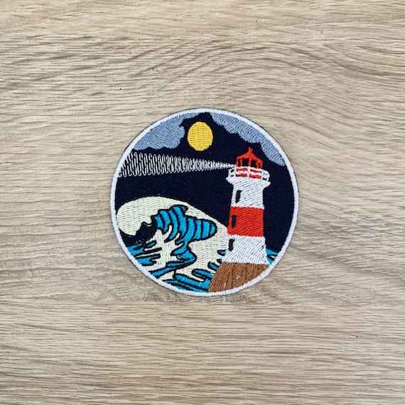 Lighthouse Iron On Patch View Patches, Cartoon patches iron on ,Embroidered  Patch Iron, Patches For Jacket ,Logo Back Patch