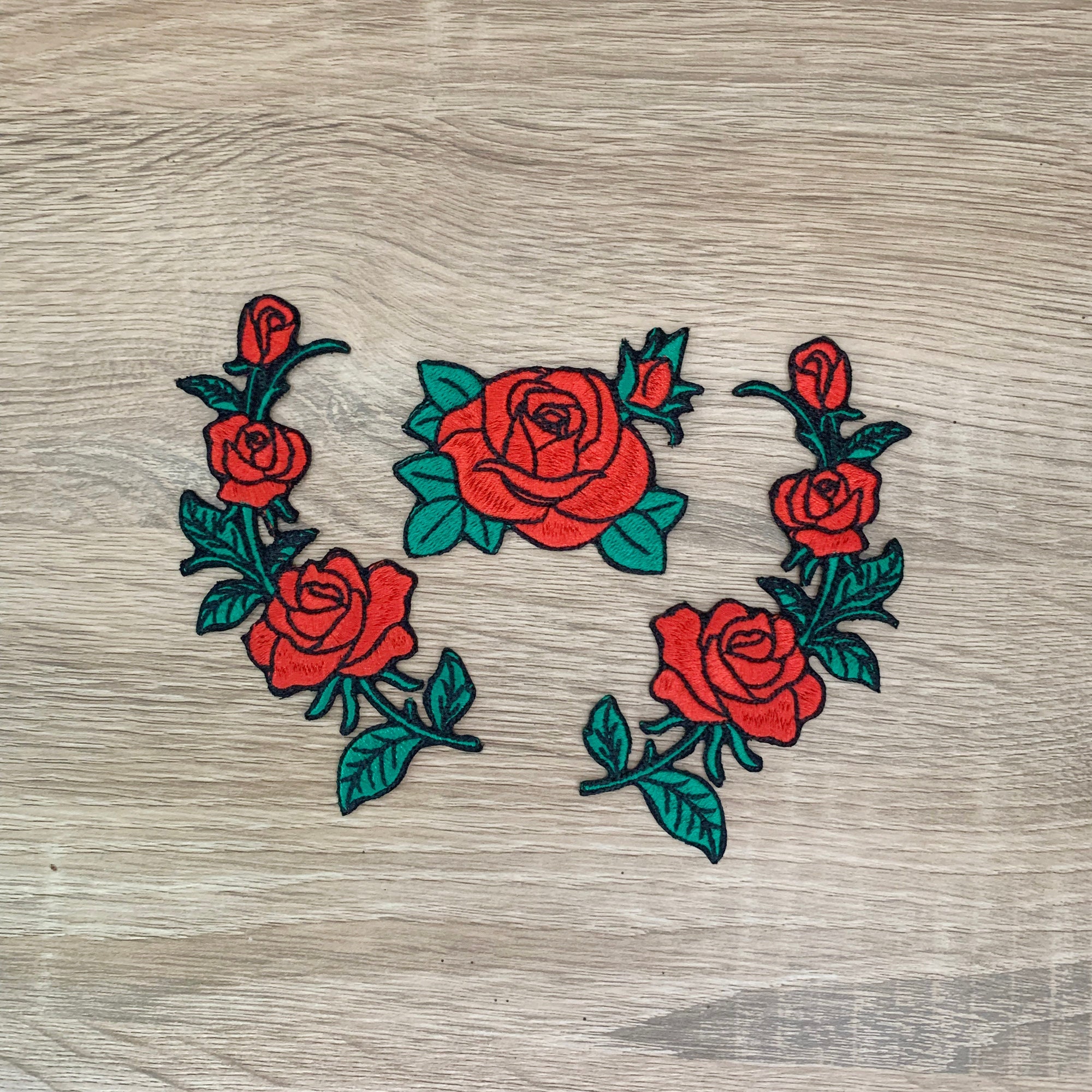 Embroidered Iron /Sew On Patches Clothing design patch Rose On Fire 1130R