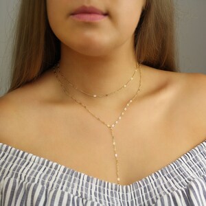 Chain Choker Necklace. Sterling Silver Choker. Delicate Choker. Minimalist Necklace. Simple Gold Filled Jewelry. Dainty Layering Choker. image 7
