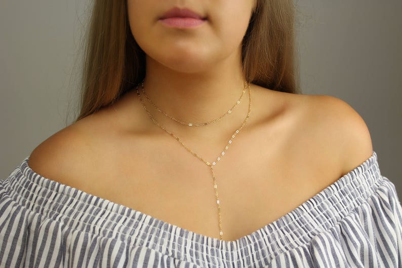 Chain Choker Necklace. Sterling Silver Choker. Delicate Choker. Minimalist Necklace. Simple Gold Filled Jewelry. Dainty Layering Choker. image 7