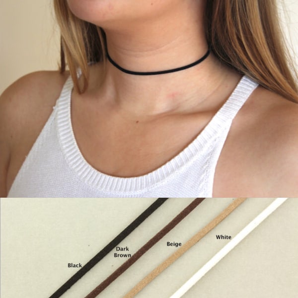 Thin Black Suede Choker. Simple Choker Necklace. Black Suede Choker. 90s Choker. Boho Choker Simple Choker. Everyday Choker. Wrap Choker