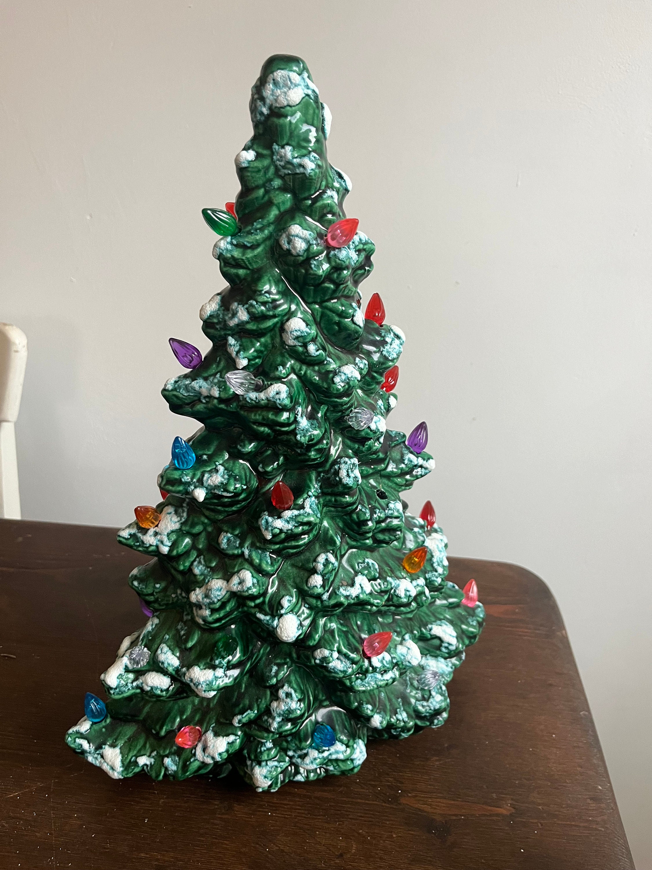 Mid Century Ceramic Christmas Tree Light Ornament Etsy