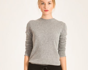 Kaschmirpullover Damen, Kaschmirpullover, Kaschmirpullover, Grauer Kaschmirpullover, Damen Kaschmirpullover, Strickpullover, Handgefertigter Pullover