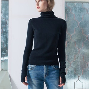 Black turtleneck sweater womens cheap