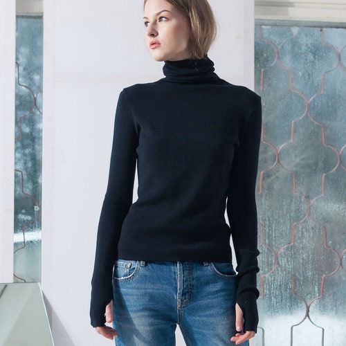 Black Single GD jumper discount 96% WOMEN FASHION Jumpers & Sweatshirts Fur 