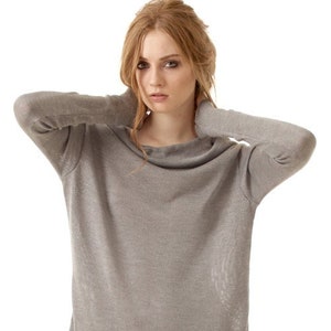 Cashmere Cowl Neck Sweater: Off-Shoulder Knit Jumper